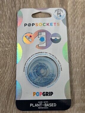 PopSockets PopGrip Blue Wave Design